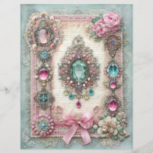 Papier de scrapbook de journal de junk vintage ros