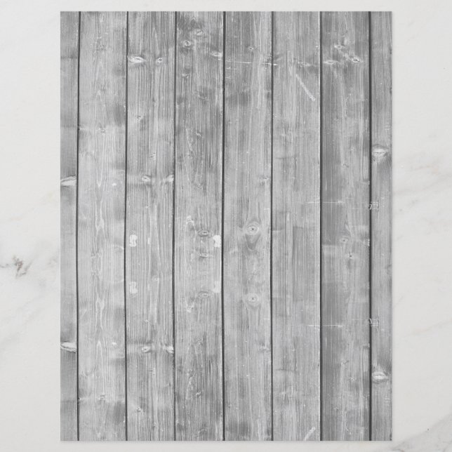 Papier de scrapbook en bois gris texture naturelle (Devant)