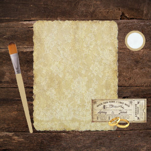 Papier de scrapbook en dentelle de mariage vintage