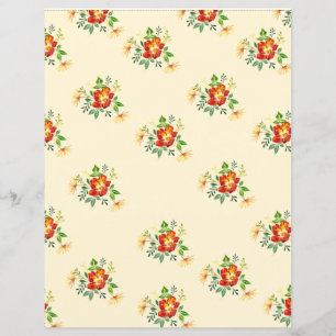 Papier de scrapbook Fleur de Printemps
