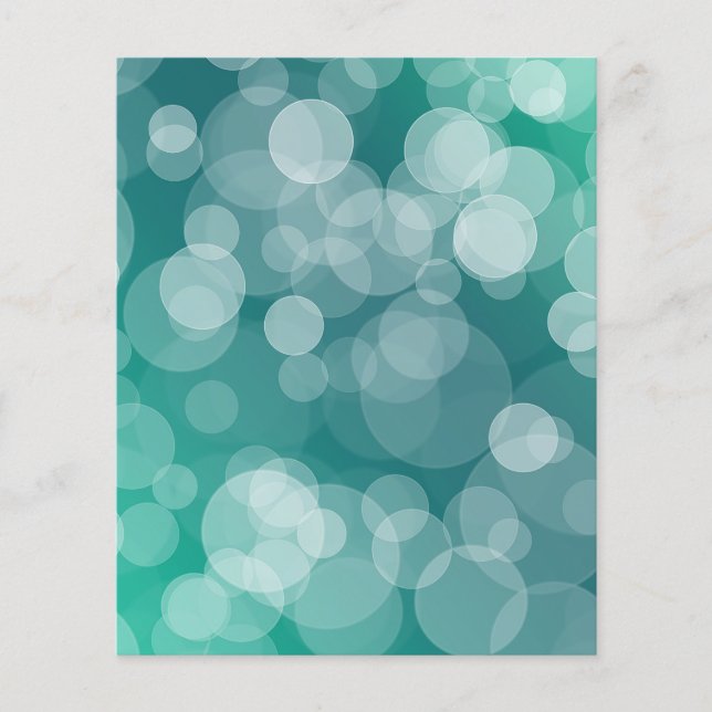 Papier de scrapbook Ombre Bokeh - Turquoise (Devant)