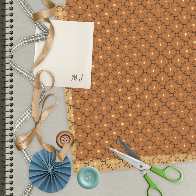 Papier de scrapbook rétro étoile quatrefoil (Créateur téléchargé)