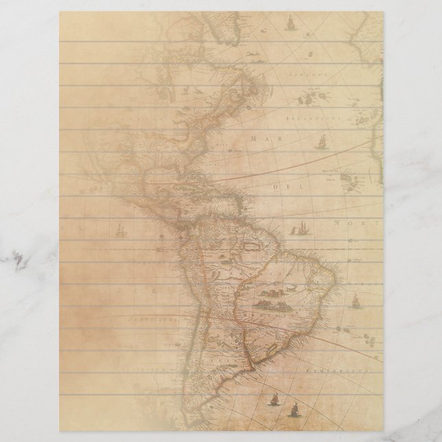 Papier de scrapbook sur carte ancienne personnalis (Devant)