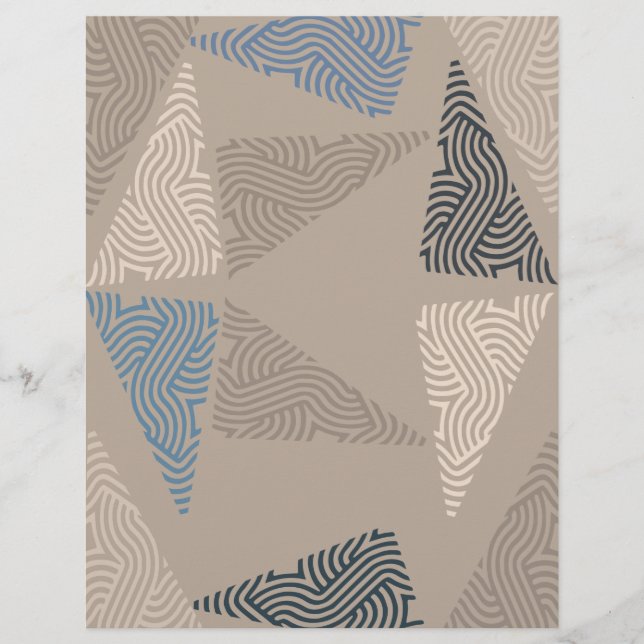 Papier de scrapbook triangulaire ligné (Devant)