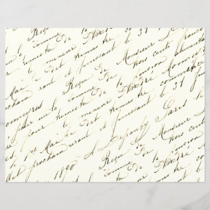 Papier de scrapbook vintage écriture française