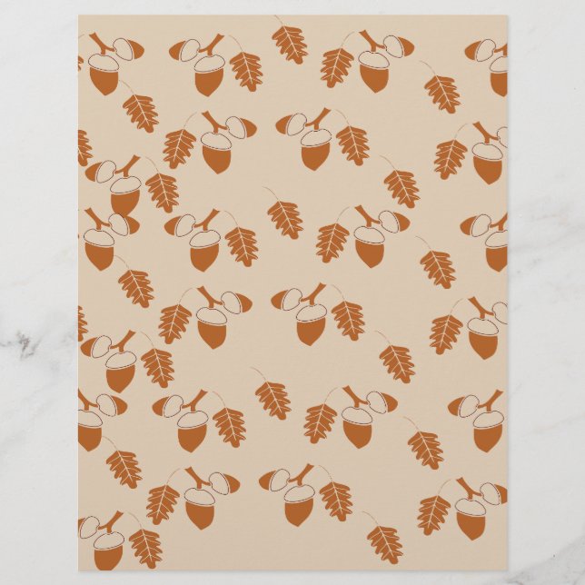 Papier de scrapbooking à motif de glands : (Devant)