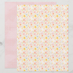Papier de scrapbooking à motif floral de Pâques vi