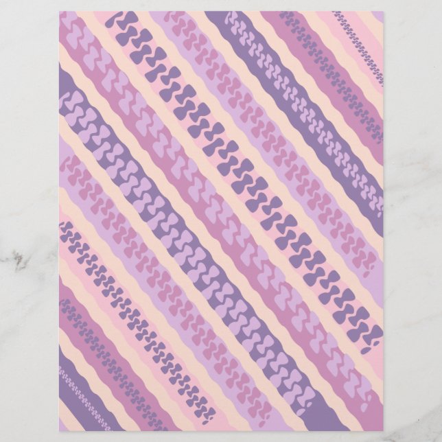 Papier de scrapbooking à motif rayé diagonal (Devant)