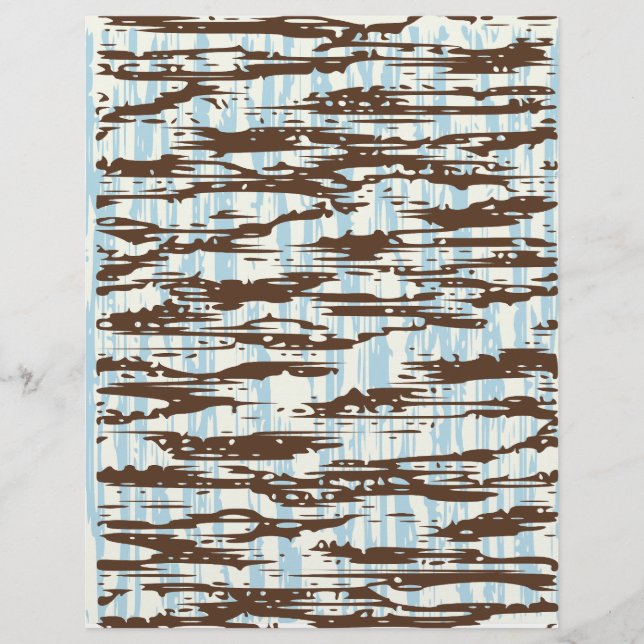 Papier de scrapbooking abstrait bleu et marron (Devant)