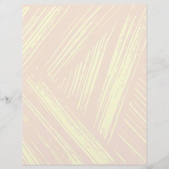 Papier de scrapbooking abstrait jaune et pêche (Devant)