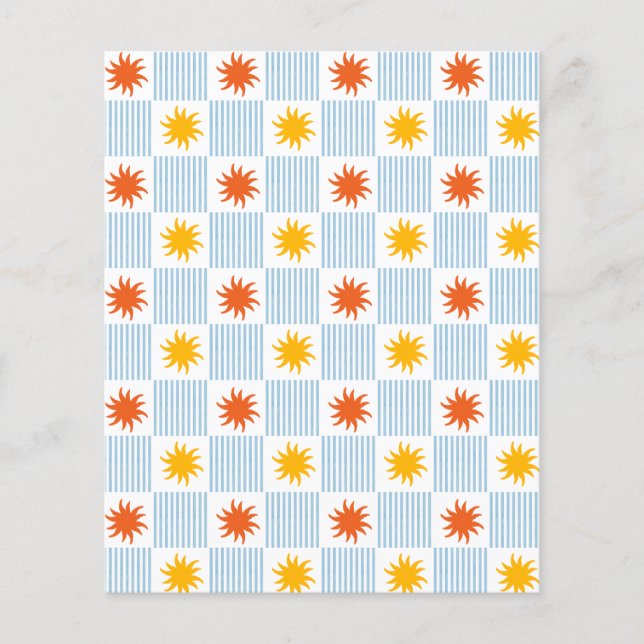 Papier de scrapbooking damier ensoleillé - L (Devant)