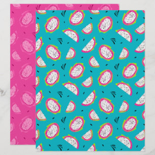 Papier de scrapbooking de fruit du dragon