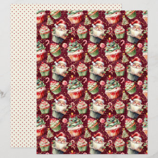 Papier de scrapbooking de Noël vintage