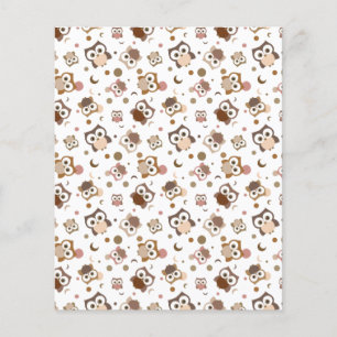 Papier de scrapbooking design de Chouette Brown Wh