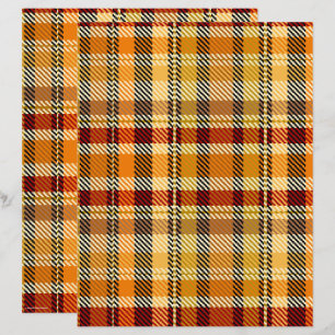 Papier de scrapbooking ET Plaid 2 faces