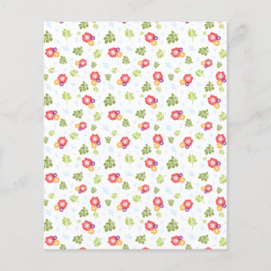 Papier de scrapbooking Feuille et fleur tropicale