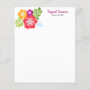 Papier de scrapbooking Feuille et fleur tropicale