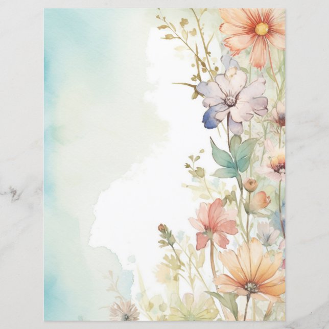 Papier de scrapbooking floral (Devant)