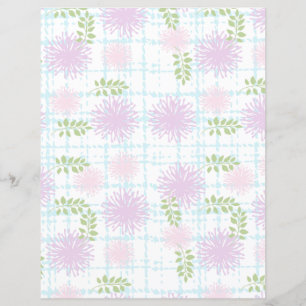 Papier de scrapbooking floral pastel