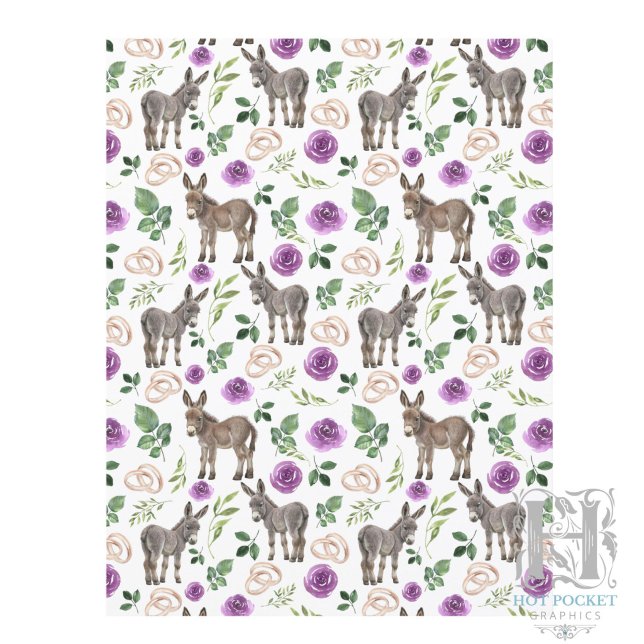 Papier de scrapbooking floral violet âne rustique (Créateur téléchargé)