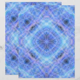 Papier de scrapbooking Jardin Sérène Bleu recto-ve