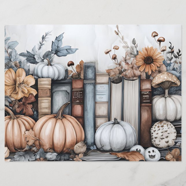 Papier de scrapbooking pour citrouille d'automne d (Devant)