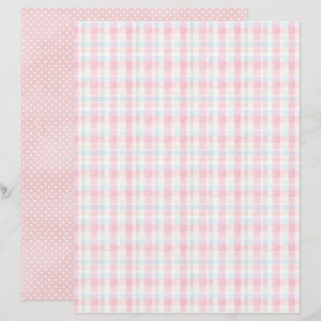 Papier de scrapbooking pour fond de Pâques vintage (Devant / Derrière)