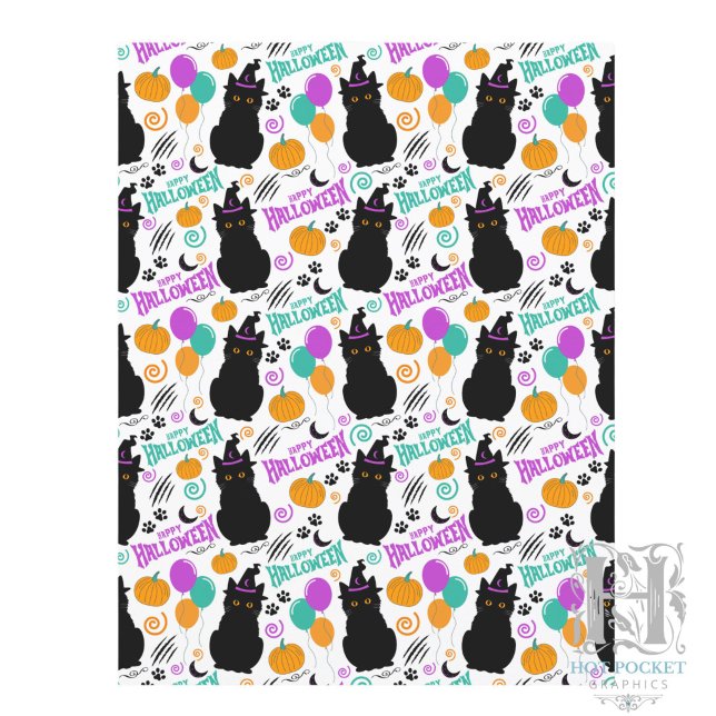 Papier de scrapbooking pour Halloween avec chat (Créateur téléchargé)
