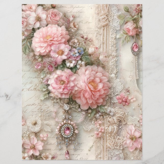 Papier de scrapbooking pour journal vintage de fle (Devant)