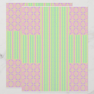 Papier de scrapbooking recto-verso Croix de Pâques