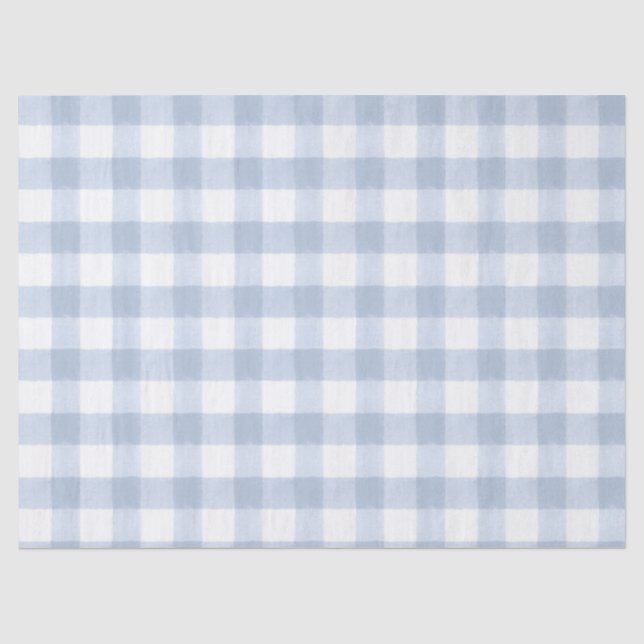 Papier de soie à carreaux bleu clair (Recto)