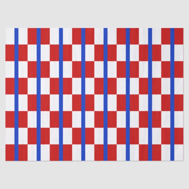 Papier de soie à carreaux patriotique (Recto)