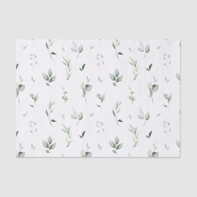 Papier de soie à feuillage vert (Recto)