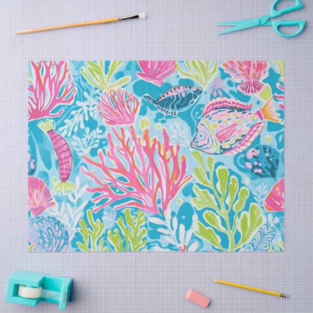 Papier de soie à graphisme élégant (Artisanat)
