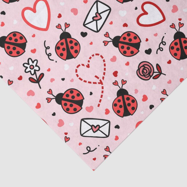 Papier de soie à motif de coccinelle mignonne (Détail)