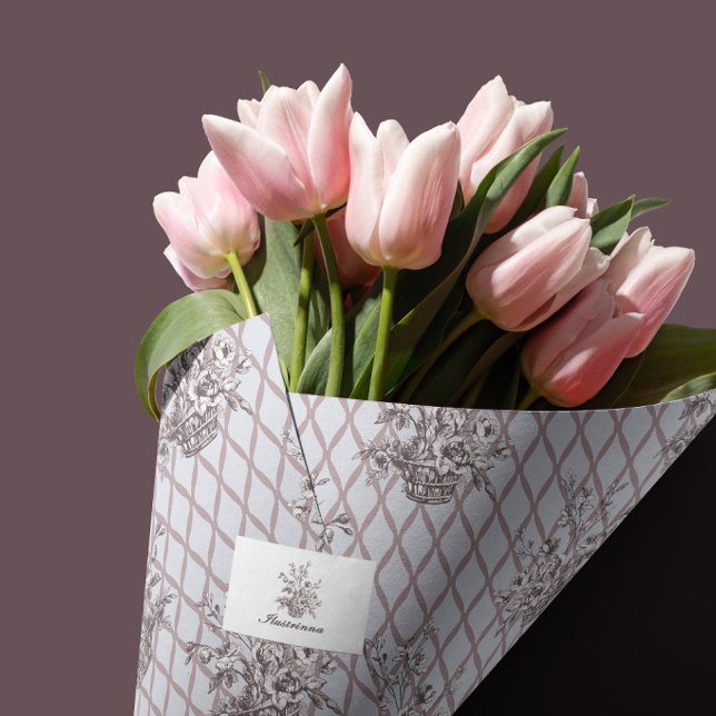 Papier de soie à motif floral français Toile (Créateur téléchargé)