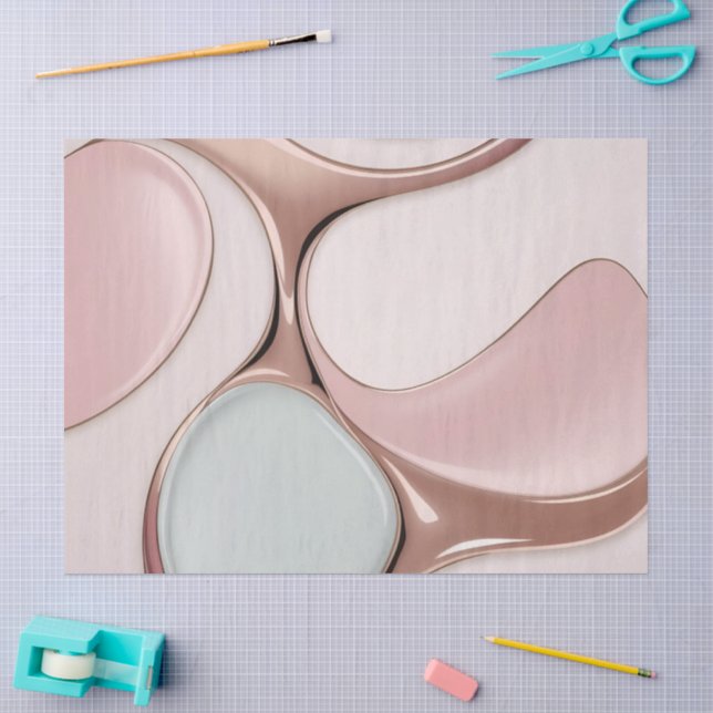 Papier de soie à motif graphique abstrait élégant (Artisanat)