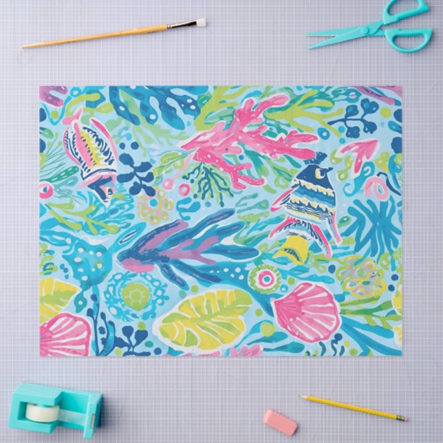 Papier de soie à motif graphique élégant (Artisanat)