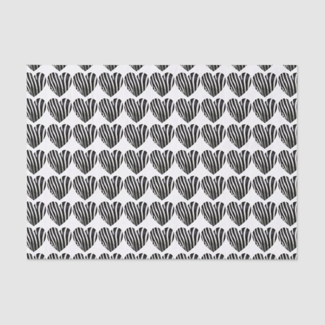 Papier de soie à motif zèbre cool (Recto)