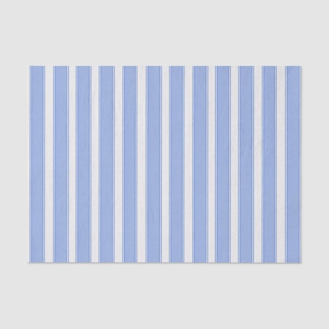 Papier de soie à rayures verticales bleues pour fê (Recto)