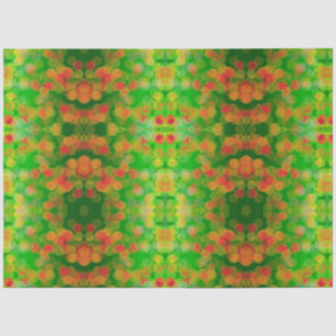 Papier de soie à taches orange rose vert citron j