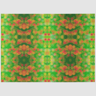 Papier de soie à taches orange rose vert citron j