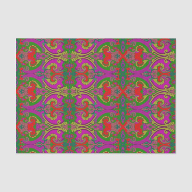 Papier de soie à tourbillons audacieux (Violet) (Recto)