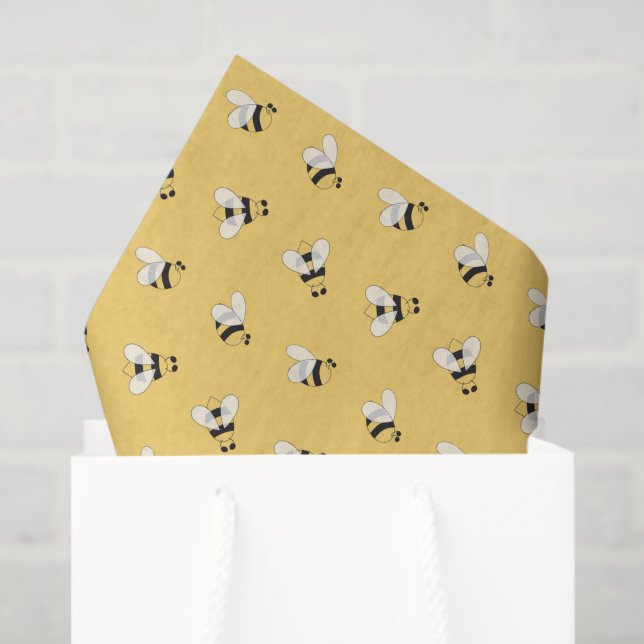 Papier de soie abeille, papier découpé abeille (Sac cadeau)