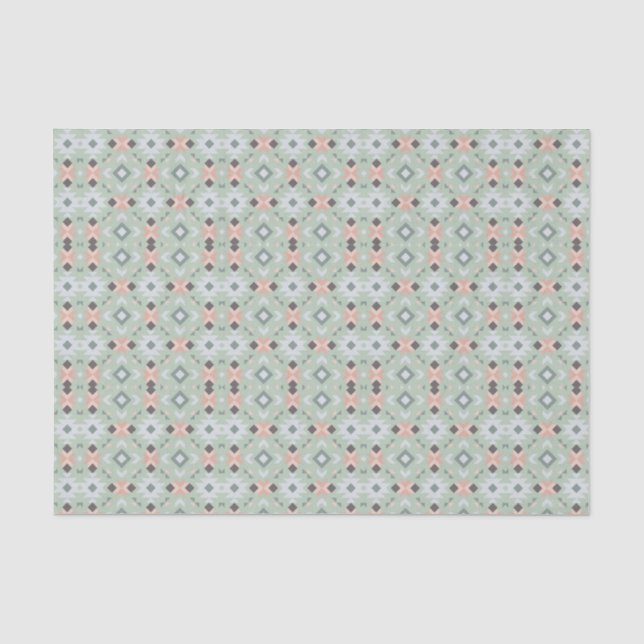 Papier de soie abstrait rose et vert (Recto)
