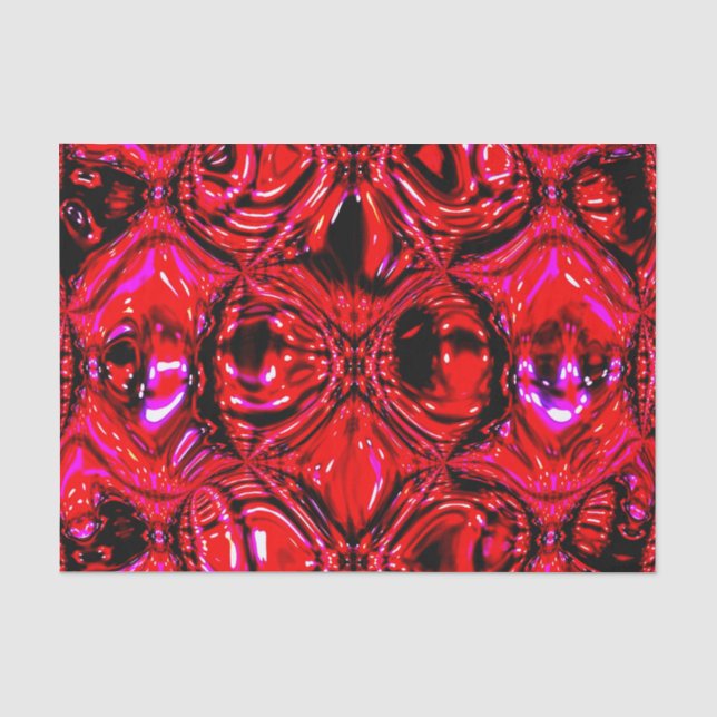 Papier de soie abstrait 'Rouge fondu' (Recto)