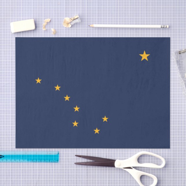 papier de soie Alaska, papier de soie drapeau alas (Artisanat)