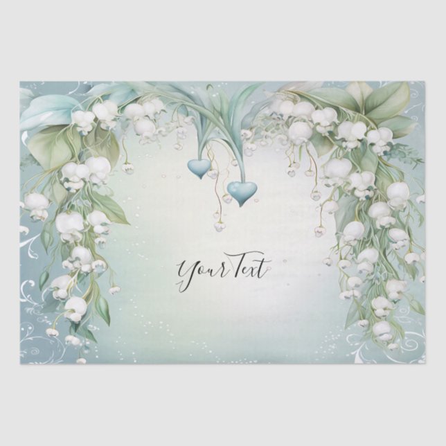 Papier de soie aquarelle muguet (Recto)