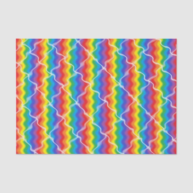 Papier de soie arc-en-ciel craquelé (Recto)