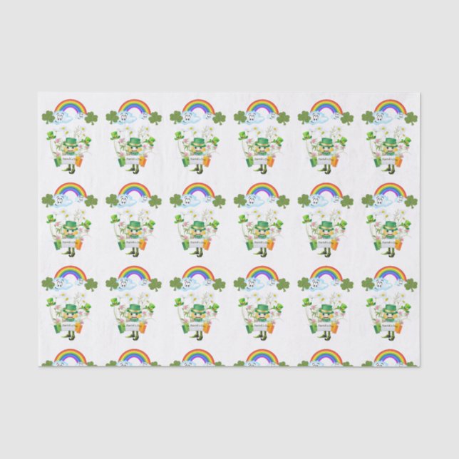Papier de soie arc-en-ciel pour la Saint-Patrick (Recto)